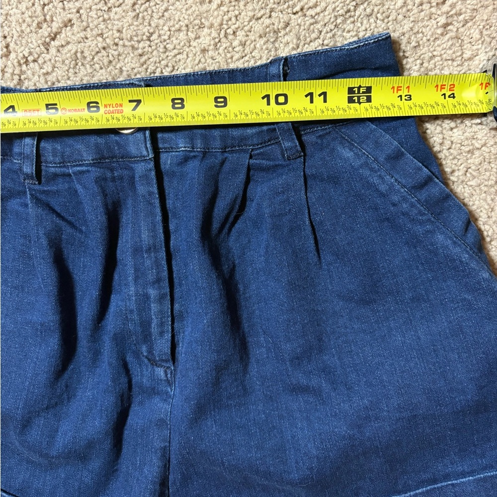 Cleobella size small denim high waisted trouser shorts - Picture 8 of 8